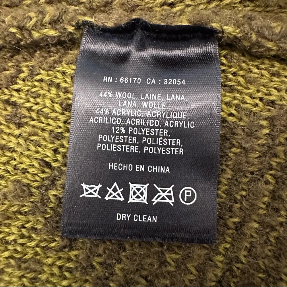 Anthropologie Cardigan Sweater Small Olive Green Fairy Boho Artsy Teddy Chunky - Picture 5 of 6